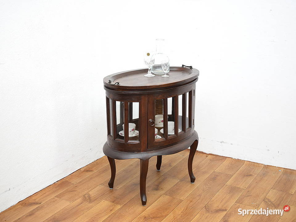 Kolonialny barek tekowy szafka herbaciarka Świdnica