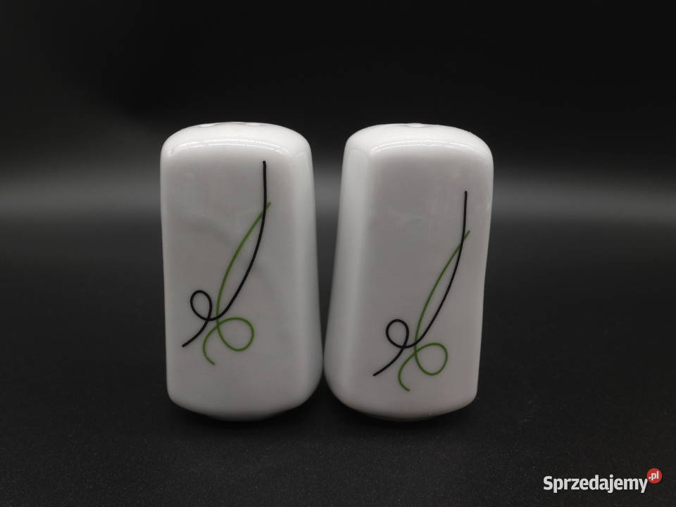 Porcelanowy zestaw solniczka z pieprzniczką Raszków sprzedam