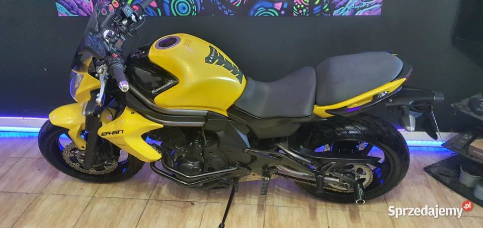 Kawasaki ER 6n ABS ER6N 2012r 8 Żółty pocisk z nieuszkodzony