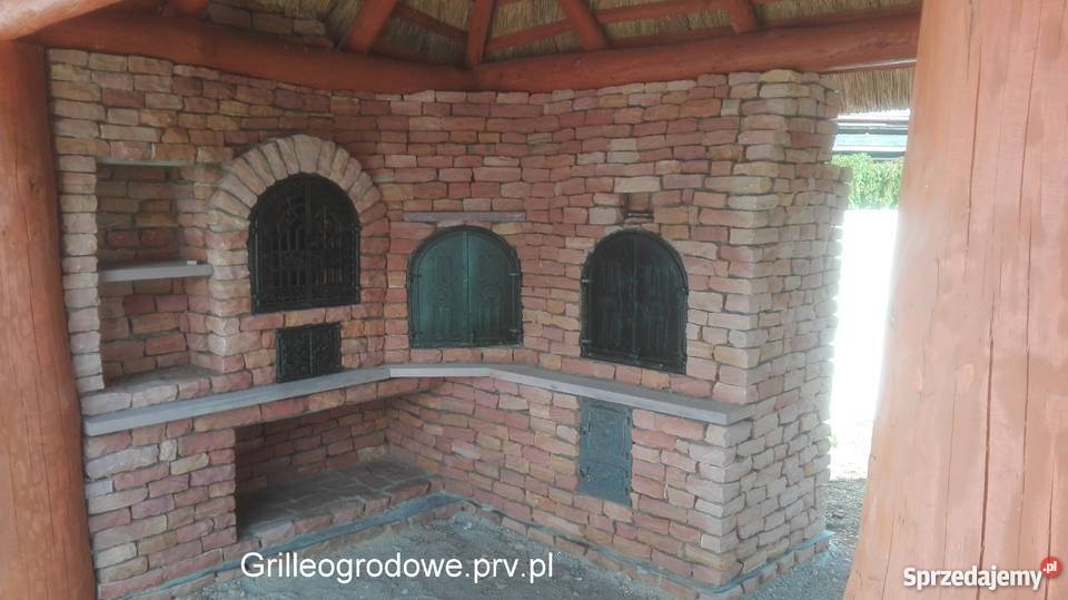 Grill murowany z kamienia piaskowiec granit Żarnów