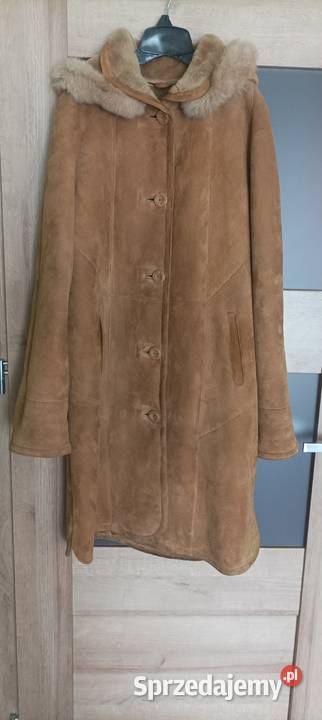 Kożuch damski z kapturem rozmiar M stan skóra Bydgoszcz