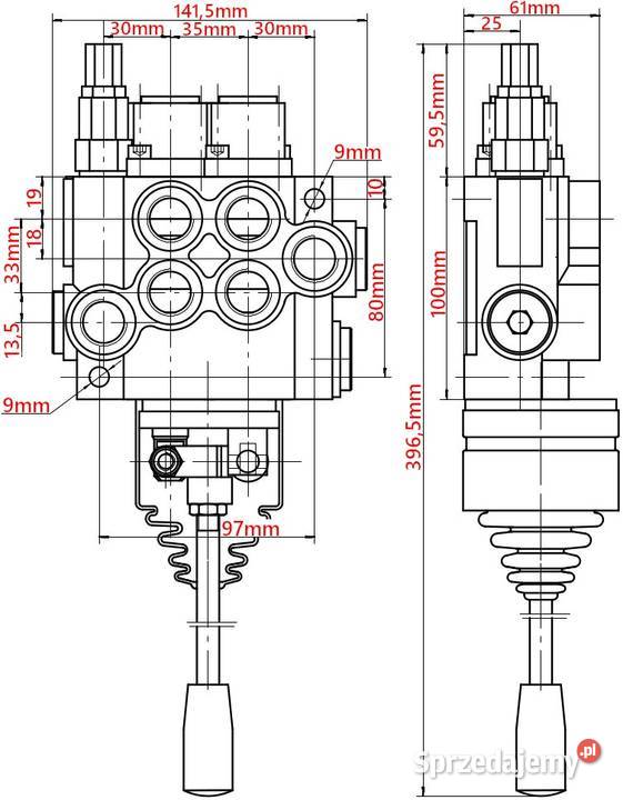 Rozdzielacz Hydrauliczny 7 SEK 40L Z JOYSTICKAMI