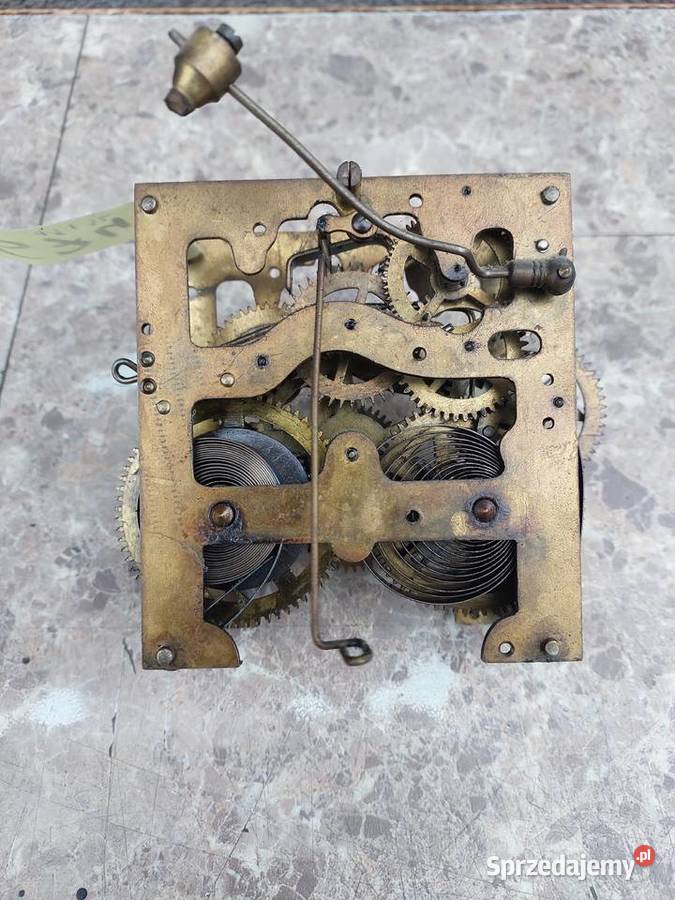 674 Mechanizm starego zegara ściennego Junghans Tczew