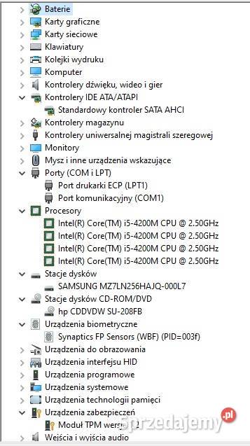 HP ProBook 650 G1 i54200M 25GHz 8GB 256GB SSD USB 3.0  Elbląg