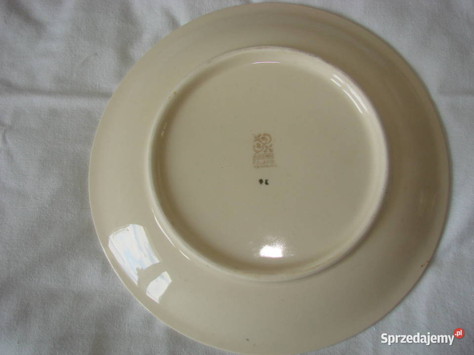 Włocławek fajansowy talerz obiadowy płaski pomorskie