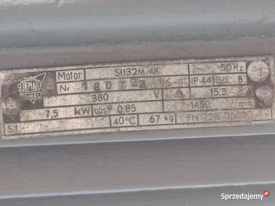 Silnik elektryczny 7 5 KW 1450 obrmin Dulcza Wielka