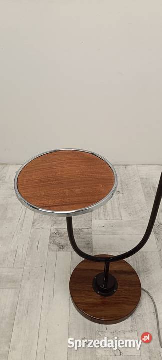 lampa podłogowa art deco modernizm chrom lata