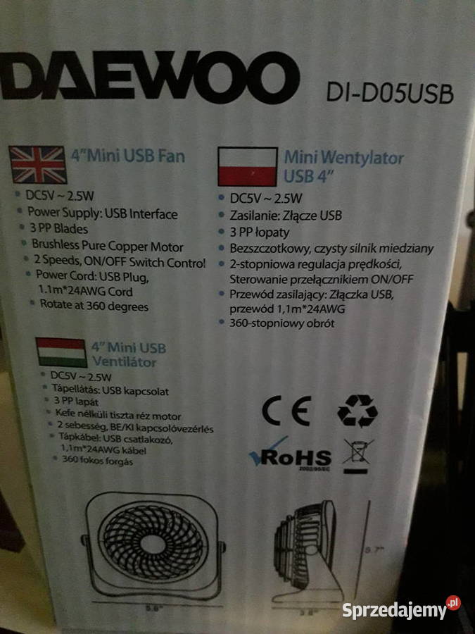 Doskonały Wentylator USB mazowieckie Warszawa