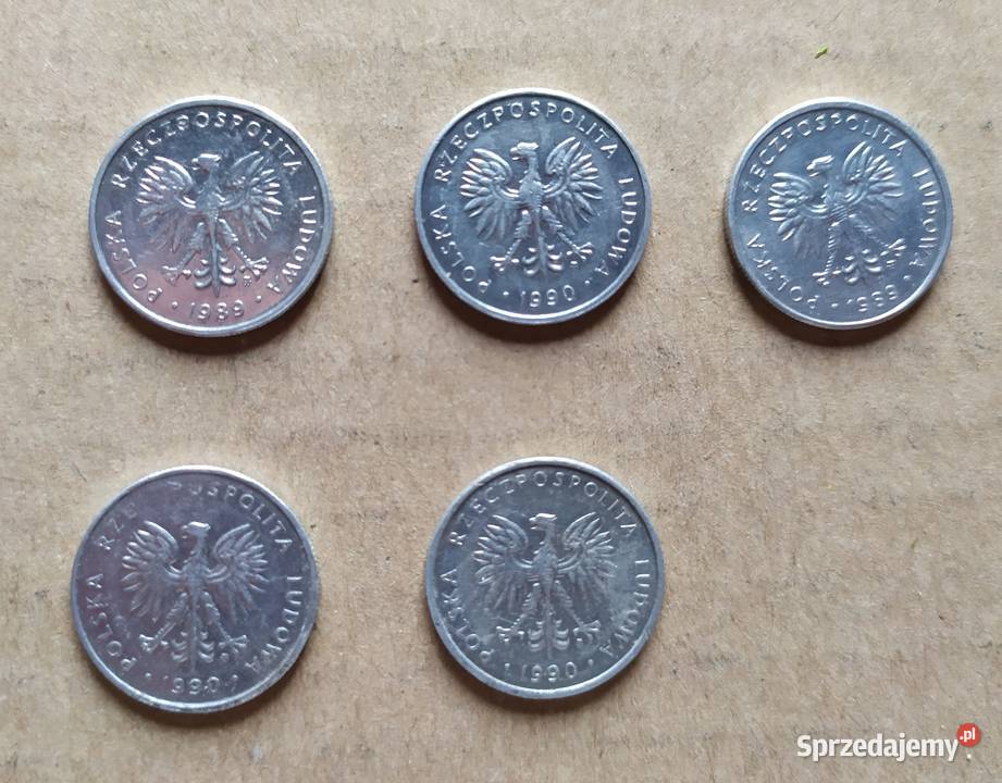 5 x 5 sztuk aluminium 8990 PRL OBIEGÓWKI PRL Numizmatyka Łódź