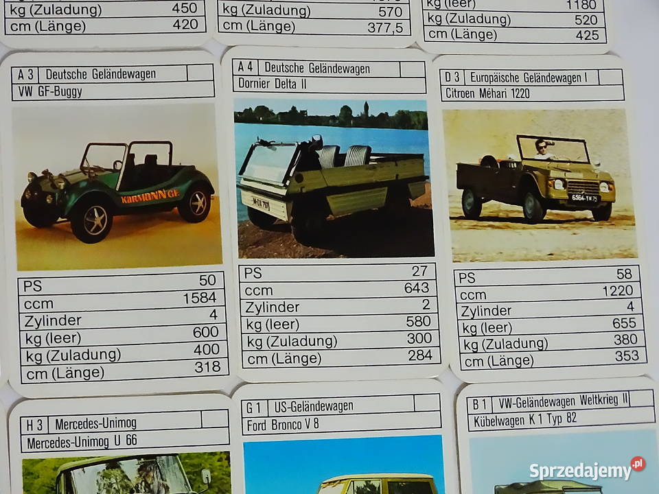 Techniczny kwartet ASS zestaw 32 kart pudełko Biłgoraj