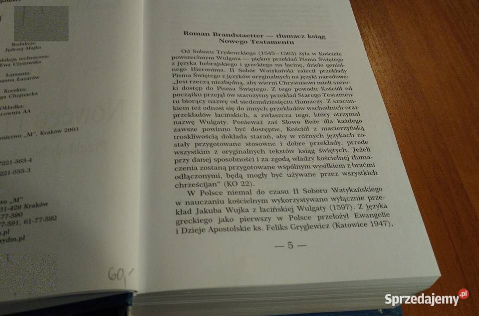 Księgi Nowego Przymierza przekłady biblijne z pomorskie Gdańsk