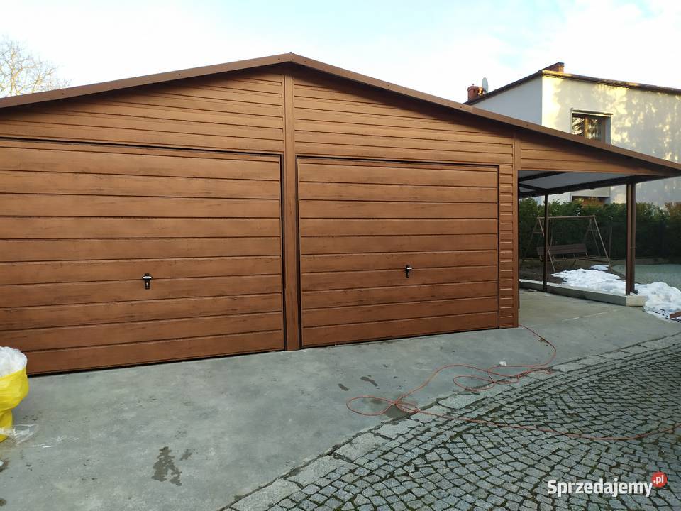 Garaż Blaszany DREWNOPODOBNY 9x6 Garaże Blaszane Gostynin