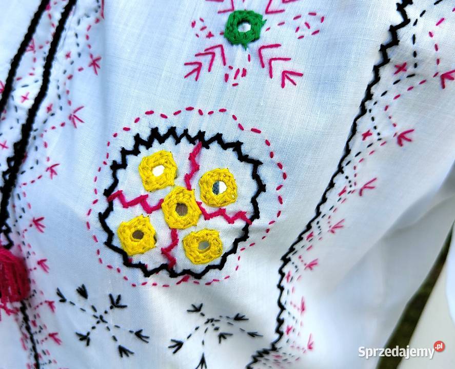 Nowa tunika biała M 38 L 40 folk etno boho Szczecin