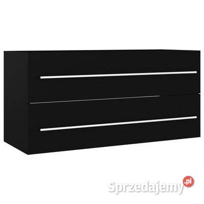 vidaXL Szafka pod umywalkę czarna 100x385x48 mazowieckie Warszawa