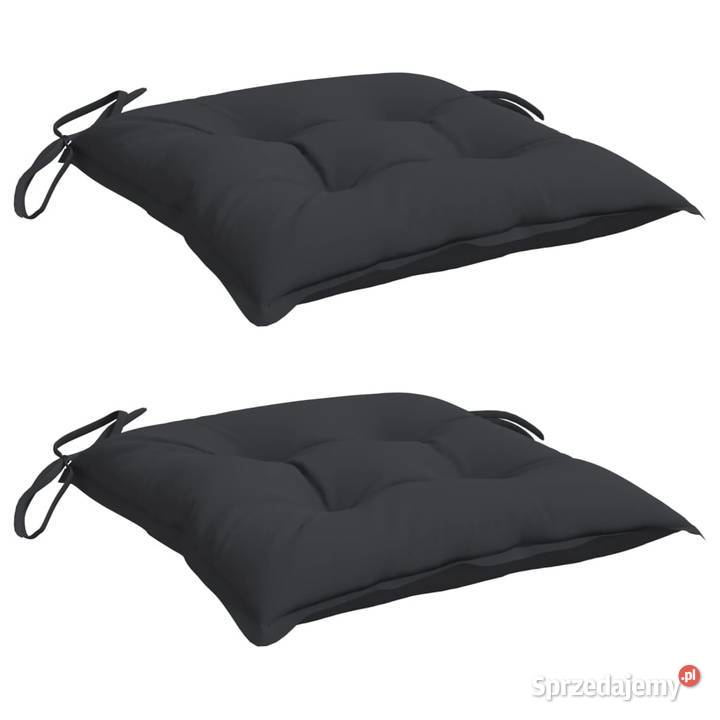 vidaXL Poduszki na krzesła 2 czarne 40x40x7 sprzedam