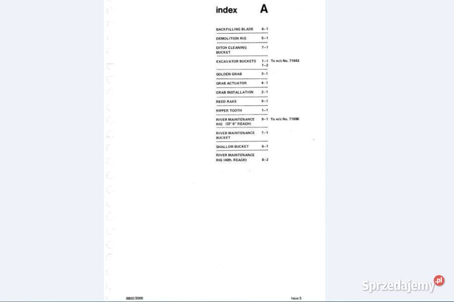 JCB 5C katalog części koparka świętokrzyskie Kielce