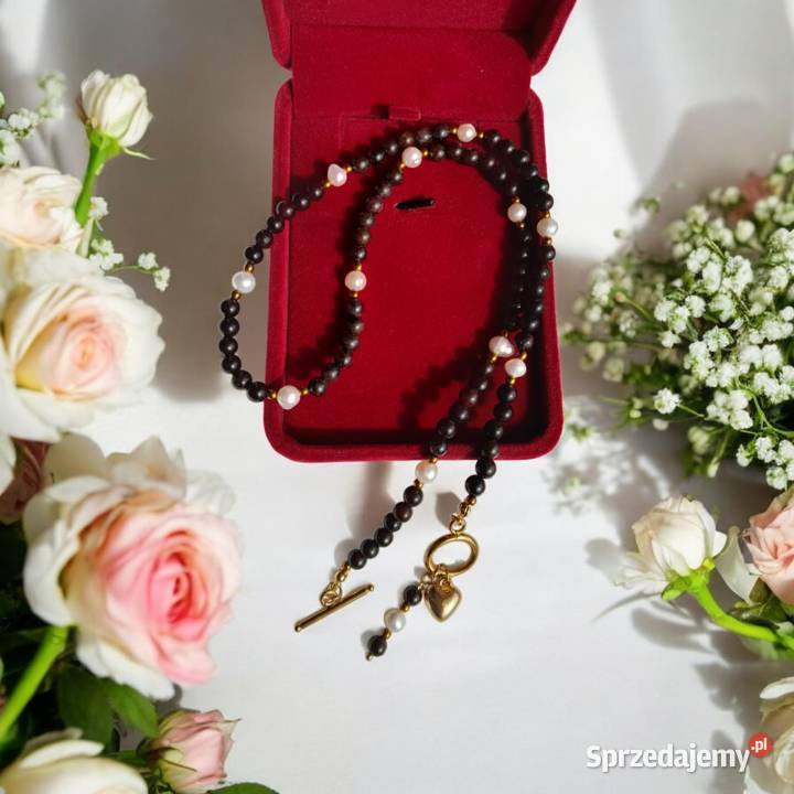 Naszyjnik z kamienia naturalnego Granat Perła mazowieckie Kozienice sprzedam