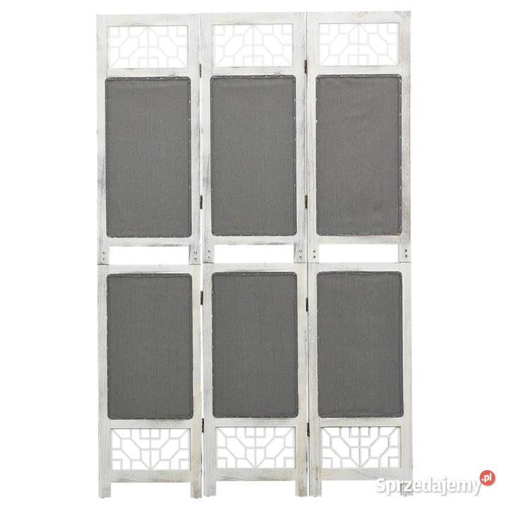 Parawan 3panelowy szary 105 x 165 tkanina Warszawa