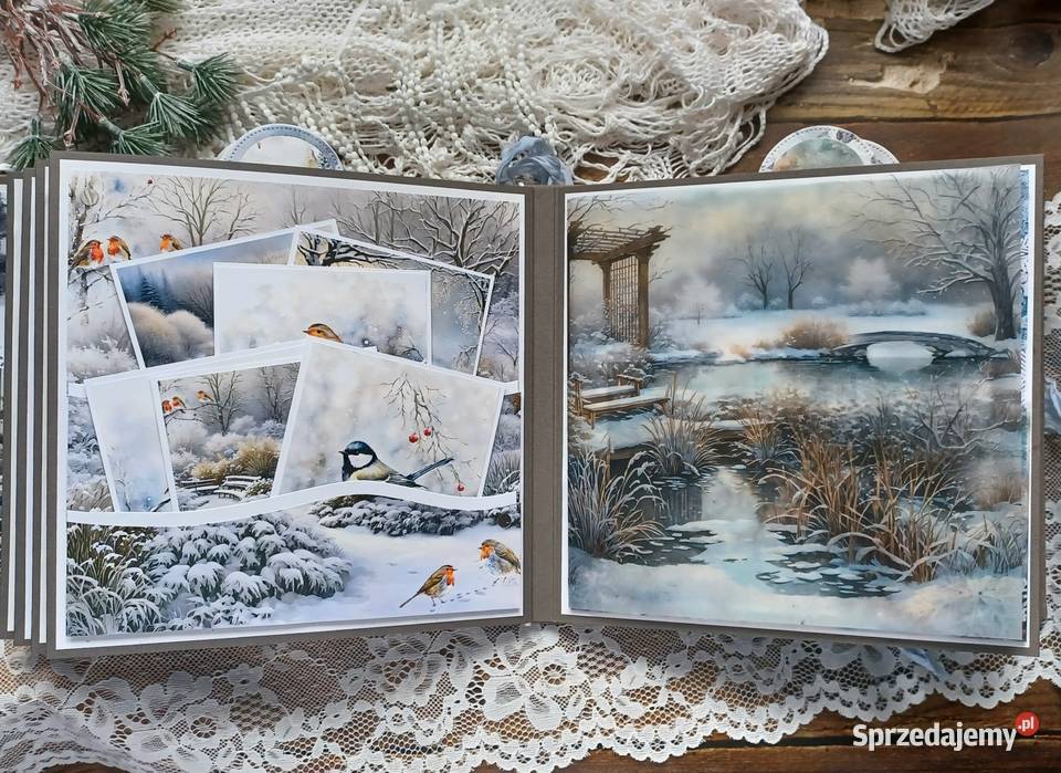 Zimowy album foto prezent rękodzieło Mszana Dolna