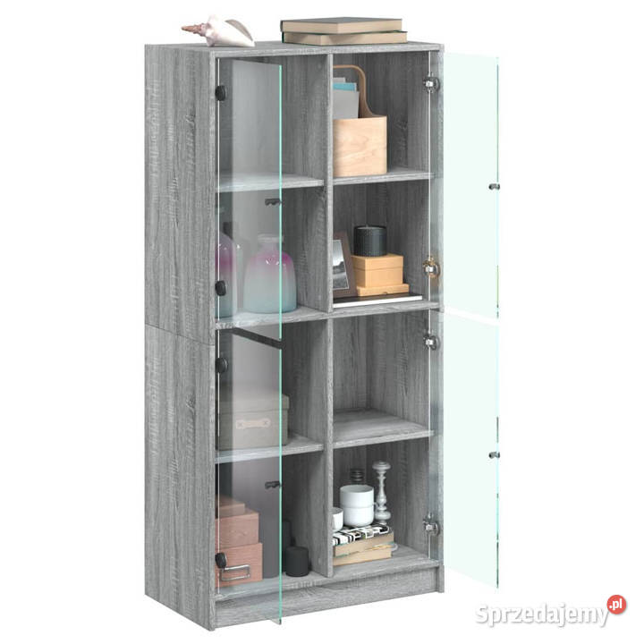Szafka z drzwiczkami szary dąb sonoma 68x37x142 mazowieckie Warszawa