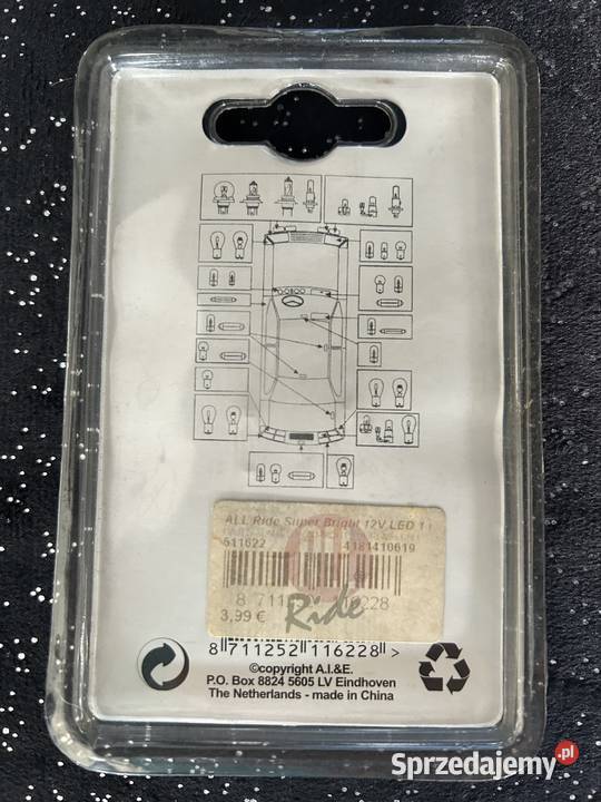 Żarówki postojowe 12 V BA95 1 led niebieskie