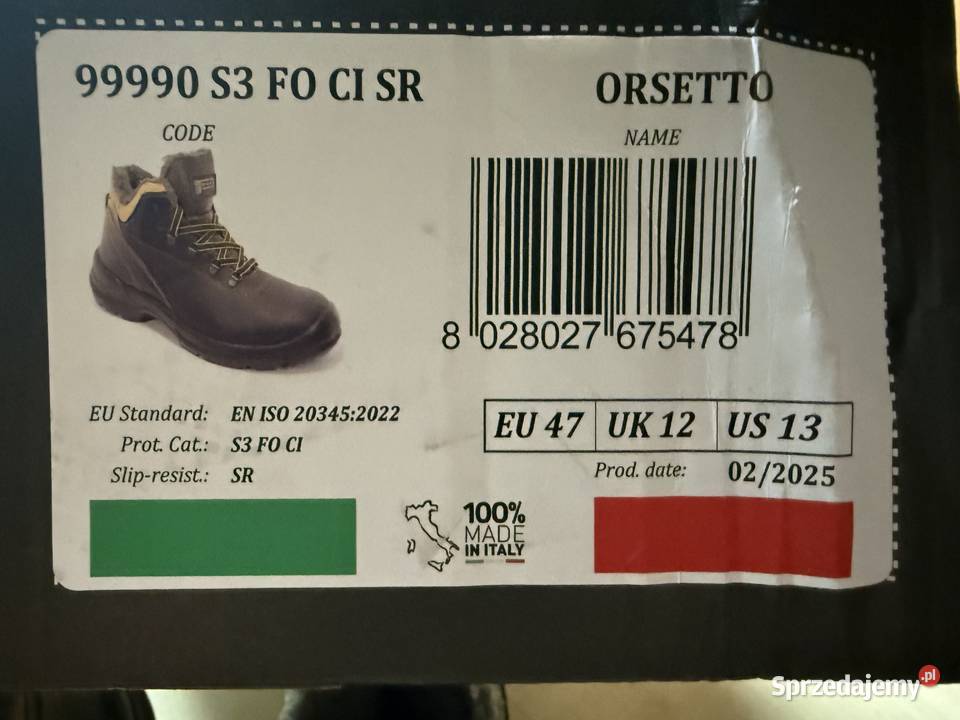 Buty 47 Trzewiki robocze PANDA STRONG