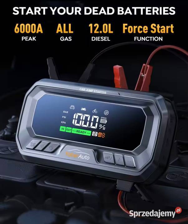 Yaber YA90 Jump Starter 6000A PowerBank PD 65W małopolskie Zamieście sprzedam