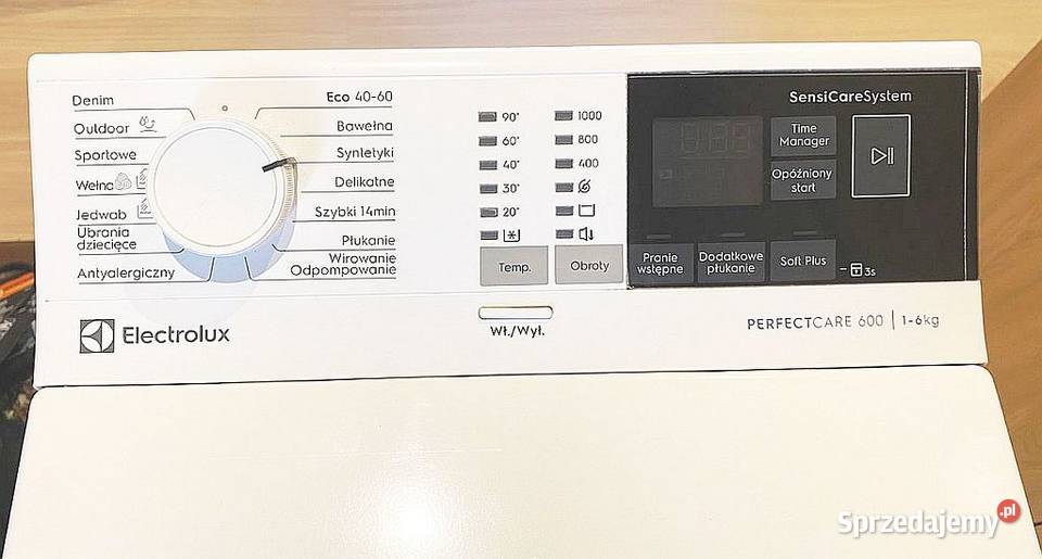 Ładowana góry pralka Electrolux SensiCare 600 Łódź sprzedam