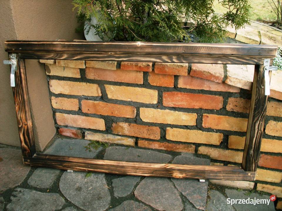 Stare okno rama okienna retro loft lustro Ełk