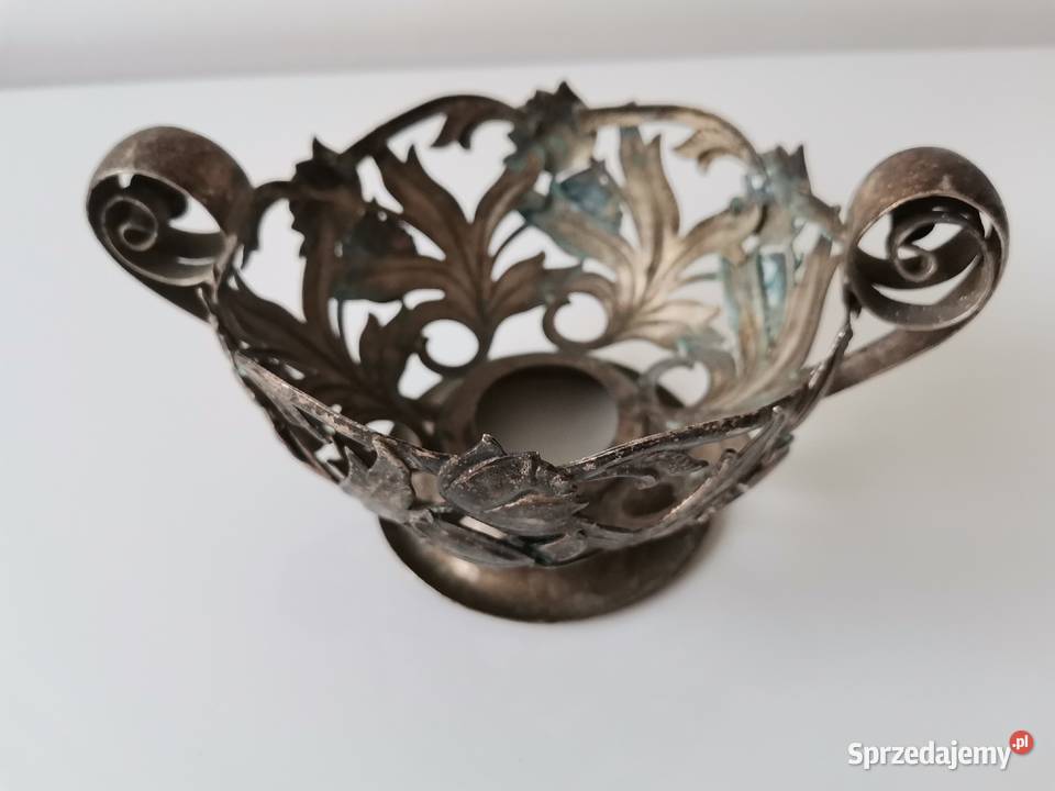 Stara posrebrzana cukierniczka cukiernica plater Katowice