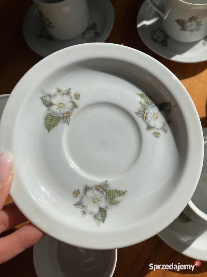 Serwis kawowy Wawel porcelana PRL kwiatki jaśmin podkarpackie Nisko