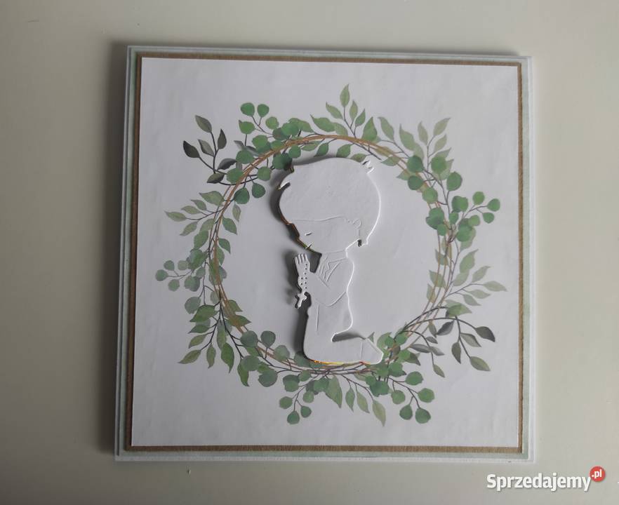 Kartka na Komunię Świętą ręcznie robiona łódzkie Łódź sprzedam