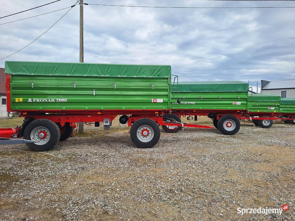 Przyczepa PRONAR T680 14t PT610 PT612 10t 12t nieuszkodzony Przyczepy rolnicze Łuków