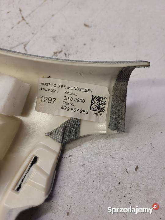 OSŁONA SŁUPKA PRAWY TYŁ AUDI A6 C7 4G9867288 HF6 osobowe