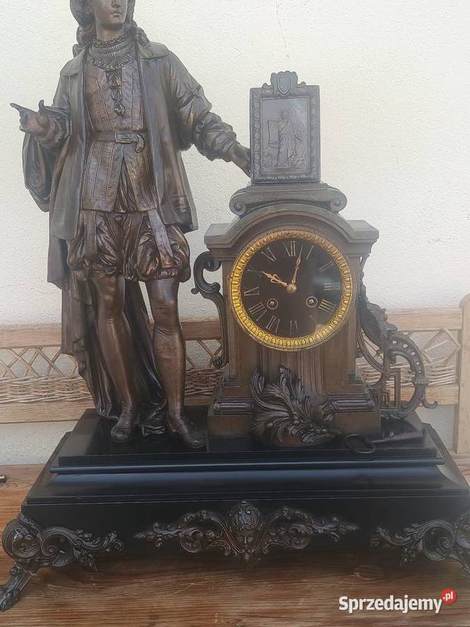 Kominkowy zegar marmurowy francuski Rzeszów