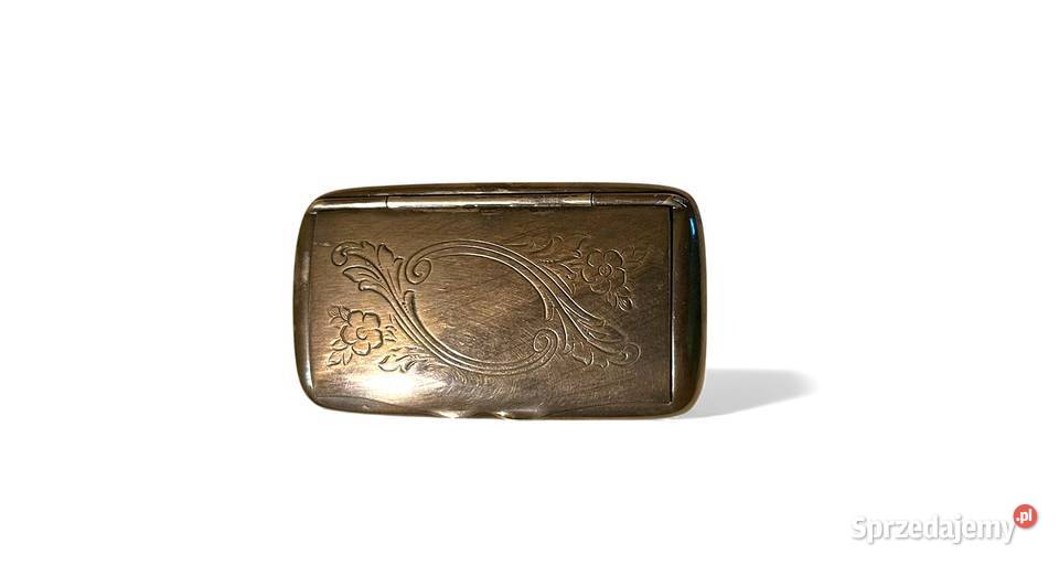 Secesyjna posrebrzana tabakiera Antyki Warszawa