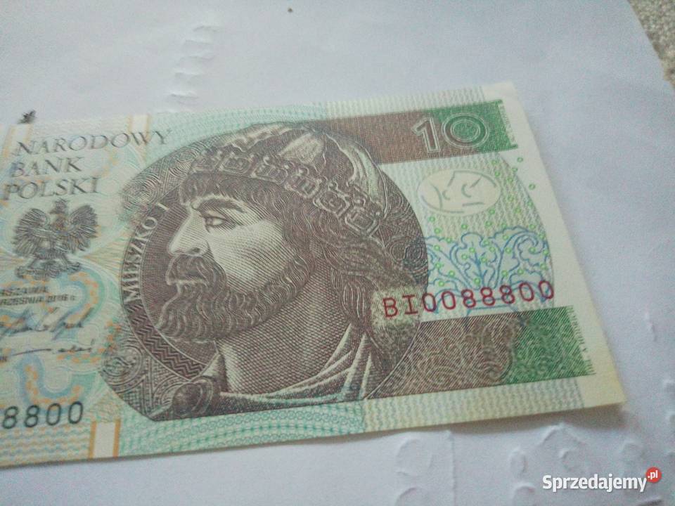 Banknot 10zl BI 008800 2016 sprzedam