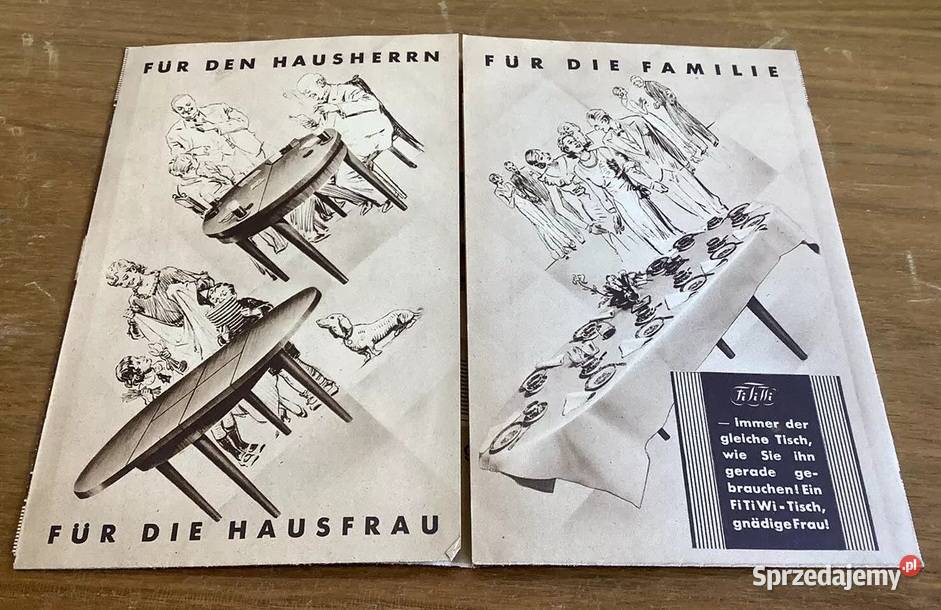 Stół Art Deco i krzesła 1930 FiTiWi Patent Kurt Białystok