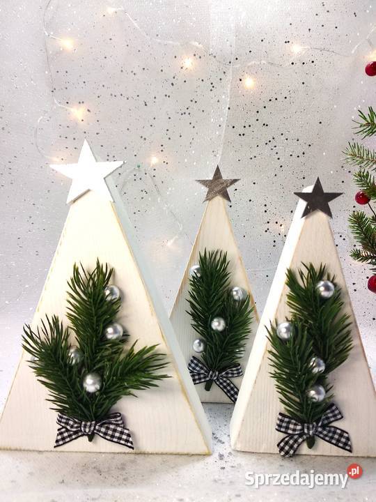 Miniaturowe drewniane choinki świąteczna magia w Wrocław