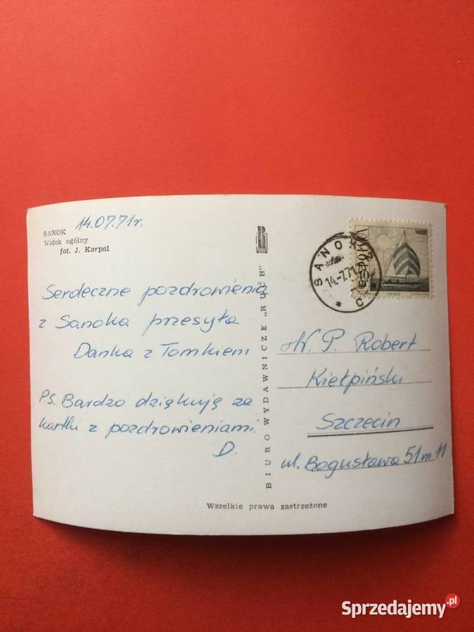 2463 Widokówka Sanok Szczecin sprzedam