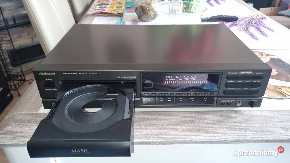 Odtwarzacz CD Technics SLPG400A Level Meter Peak Warta