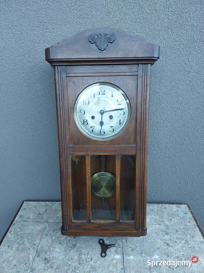 Stary zegar ścienny gabinetowy PHS przedwojenny pomorskie Tczew