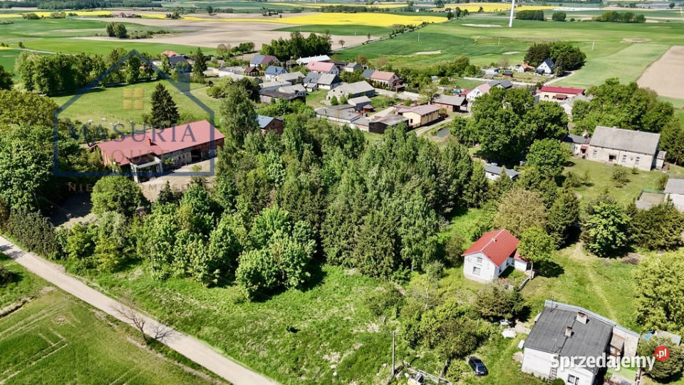 Działka budowlana jeziora Trupel asfalt