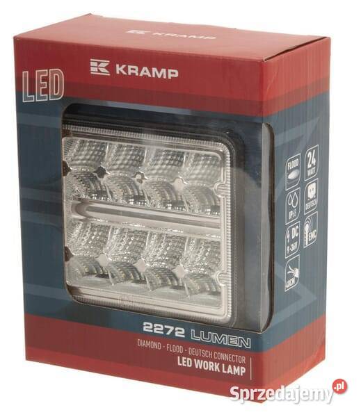 Lampa robocza LED kwadratowa 24W 2272 lm 936V Kamionna