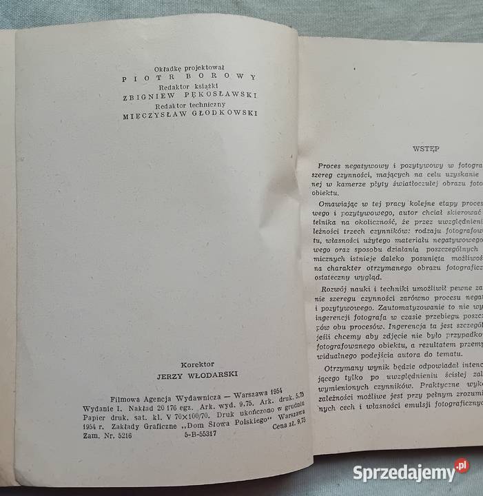 Stanisław Sommer Proces negatywowy i pozytywowy Koźminek sprzedam