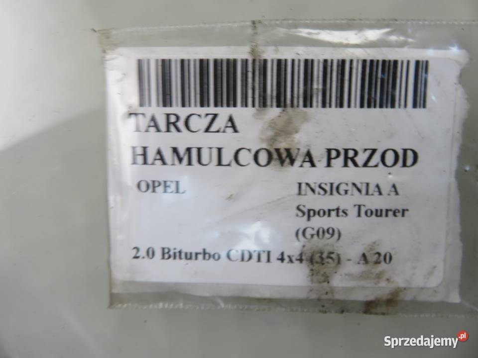 TARCZE HAMULCOWE PRZÓD OPEL INSIGNIA A 20 osobowe