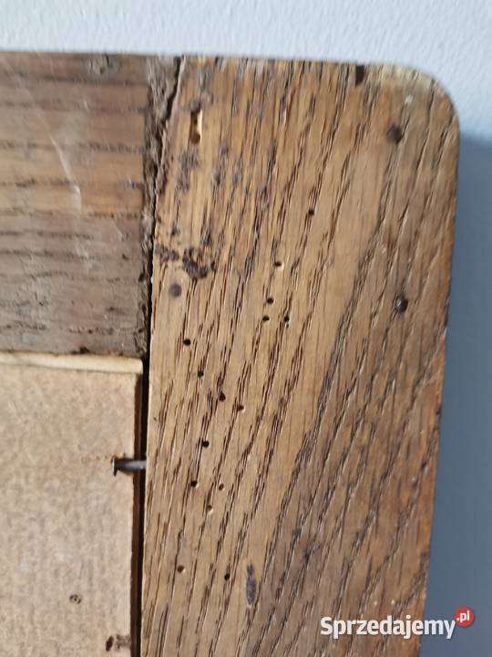 Stary duży przedwojenny obraz oleodruk Święta