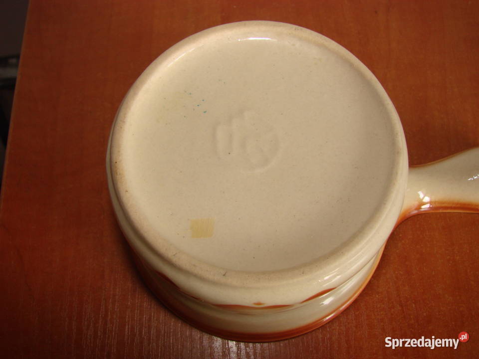 Bolesławiec ceramika PRL rondelek Pruszcz Gdański