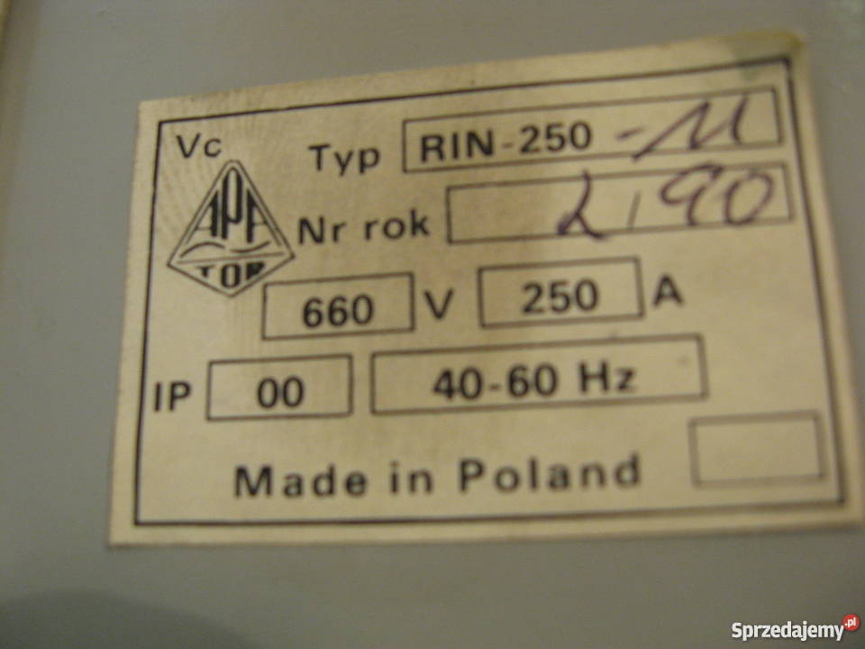 Rozłącznik RIN 250 A Chorzów