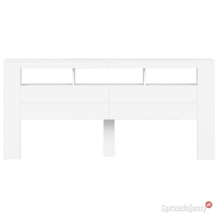 Wezgłowie łóżka z LED białe 220x185x1035 Warszawa
